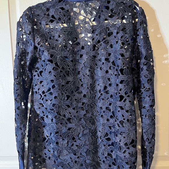 Banana Republic Lace Button-Front Blouse - Navy (NWT) - Picture 5 of 6